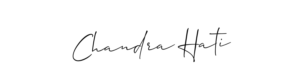 How to make Chandra Hati name signature. Use Allison_Script style for creating short signs online. This is the latest handwritten sign. Chandra Hati signature style 2 images and pictures png