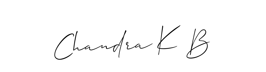 Chandra K B stylish signature style. Best Handwritten Sign (Allison_Script) for my name. Handwritten Signature Collection Ideas for my name Chandra K B. Chandra K B signature style 2 images and pictures png