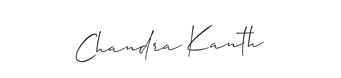 The best way (Allison_Script) to make a short signature is to pick only two or three words in your name. The name Chandra Kanth include a total of six letters. For converting this name. Chandra Kanth signature style 2 images and pictures png