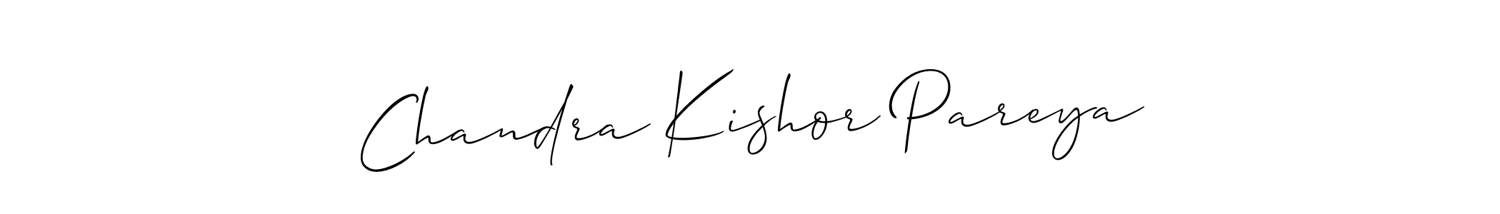 Similarly Allison_Script is the best handwritten signature design. Signature creator online .You can use it as an online autograph creator for name Chandra Kishor Pareya. Chandra Kishor Pareya signature style 2 images and pictures png