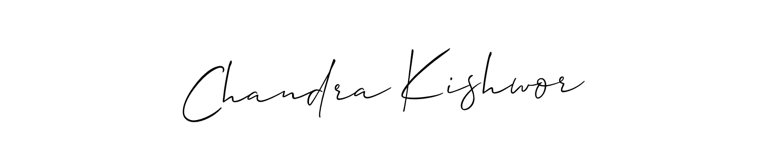 Create a beautiful signature design for name Chandra Kishwor. With this signature (Allison_Script) fonts, you can make a handwritten signature for free. Chandra Kishwor signature style 2 images and pictures png