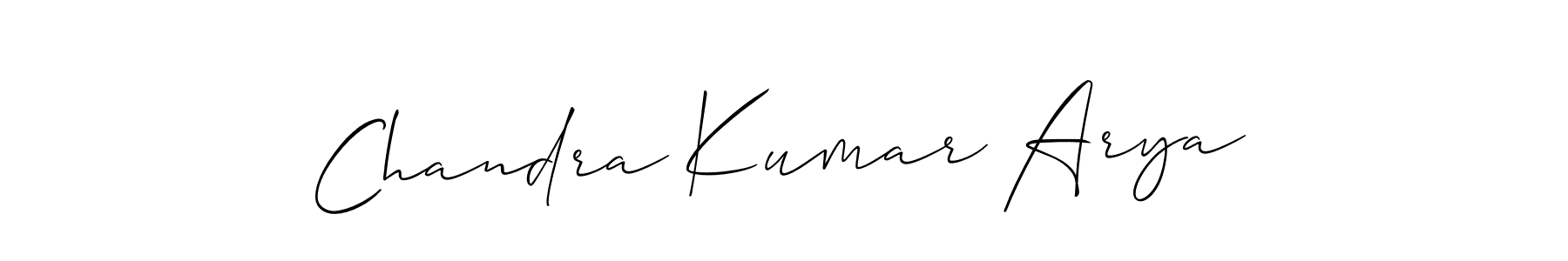 Design your own signature with our free online signature maker. With this signature software, you can create a handwritten (Allison_Script) signature for name Chandra Kumar Arya. Chandra Kumar Arya signature style 2 images and pictures png