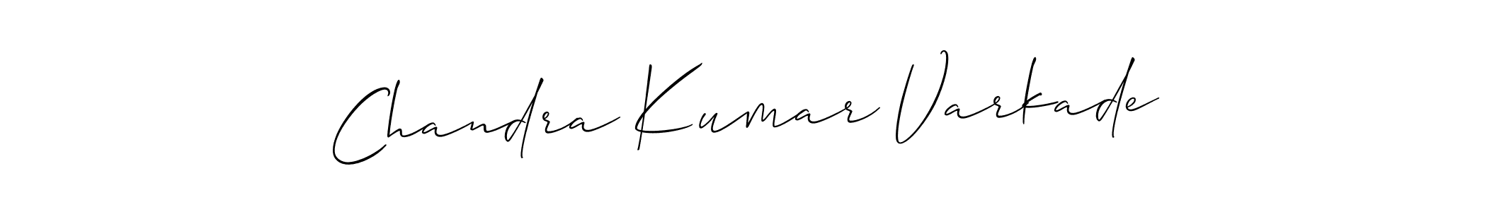 Make a beautiful signature design for name Chandra Kumar Varkade. With this signature (Allison_Script) style, you can create a handwritten signature for free. Chandra Kumar Varkade signature style 2 images and pictures png