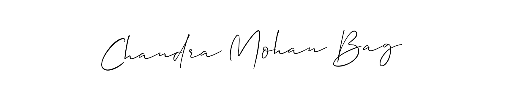 Similarly Allison_Script is the best handwritten signature design. Signature creator online .You can use it as an online autograph creator for name Chandra Mohan Bag. Chandra Mohan Bag signature style 2 images and pictures png