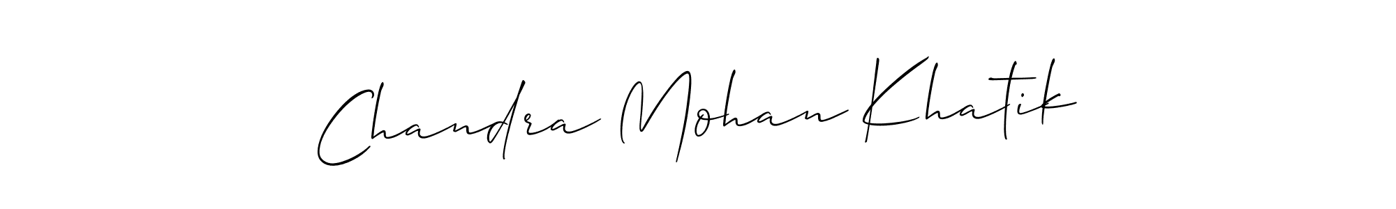 Chandra Mohan Khatik stylish signature style. Best Handwritten Sign (Allison_Script) for my name. Handwritten Signature Collection Ideas for my name Chandra Mohan Khatik. Chandra Mohan Khatik signature style 2 images and pictures png