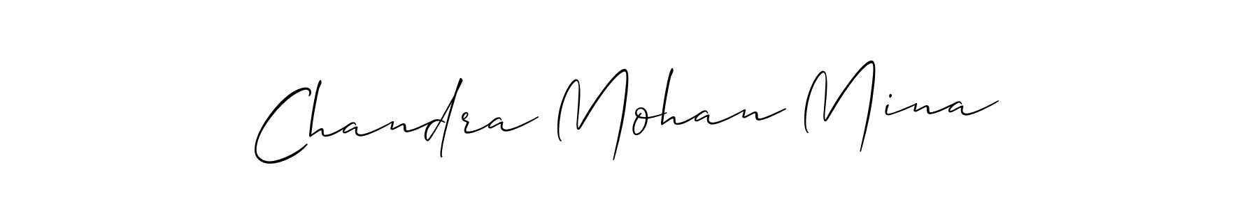 It looks lik you need a new signature style for name Chandra Mohan Mina. Design unique handwritten (Allison_Script) signature with our free signature maker in just a few clicks. Chandra Mohan Mina signature style 2 images and pictures png