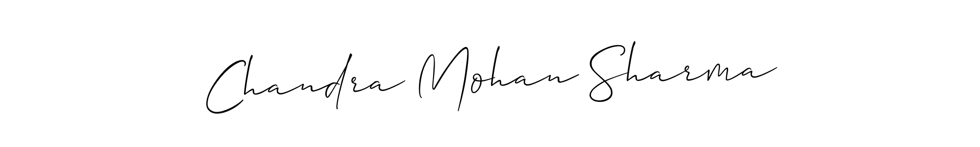 Design your own signature with our free online signature maker. With this signature software, you can create a handwritten (Allison_Script) signature for name Chandra Mohan Sharma. Chandra Mohan Sharma signature style 2 images and pictures png