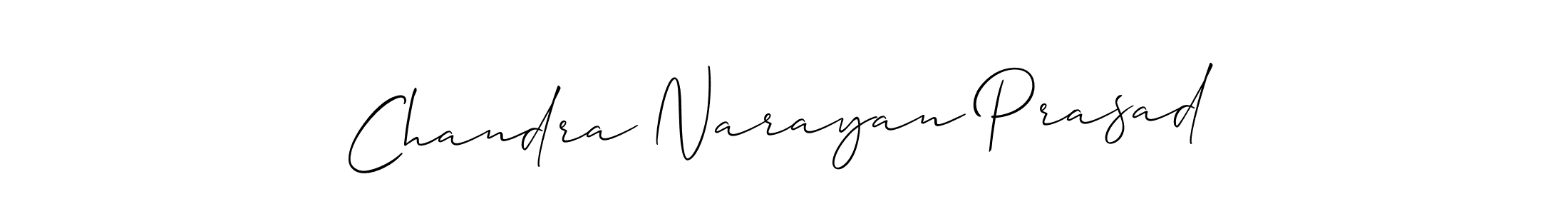 Make a beautiful signature design for name Chandra Narayan Prasad. With this signature (Allison_Script) style, you can create a handwritten signature for free. Chandra Narayan Prasad signature style 2 images and pictures png