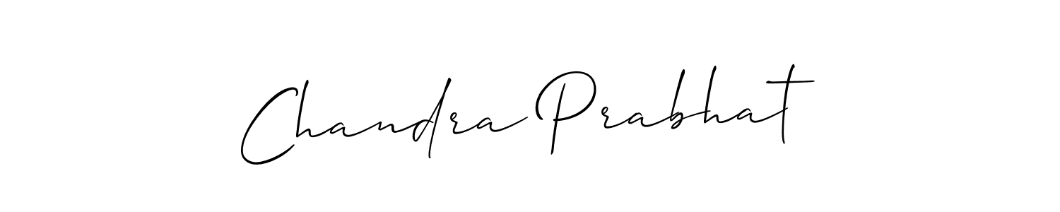 Make a short Chandra Prabhat signature style. Manage your documents anywhere anytime using Allison_Script. Create and add eSignatures, submit forms, share and send files easily. Chandra Prabhat signature style 2 images and pictures png