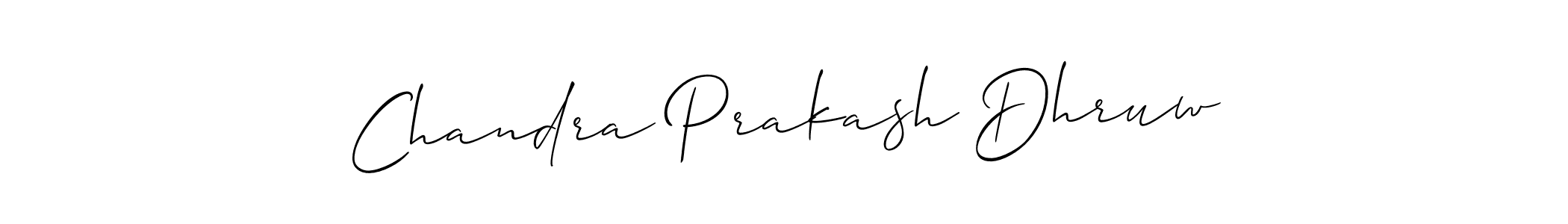 Allison_Script is a professional signature style that is perfect for those who want to add a touch of class to their signature. It is also a great choice for those who want to make their signature more unique. Get Chandra Prakash Dhruw name to fancy signature for free. Chandra Prakash Dhruw signature style 2 images and pictures png