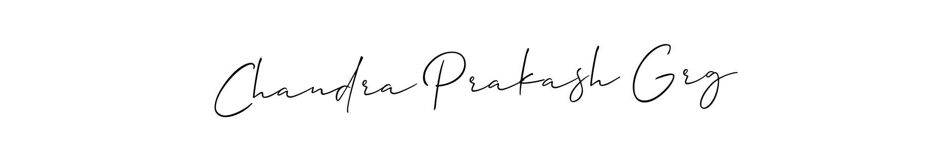 The best way (Allison_Script) to make a short signature is to pick only two or three words in your name. The name Chandra Prakash Grg include a total of six letters. For converting this name. Chandra Prakash Grg signature style 2 images and pictures png