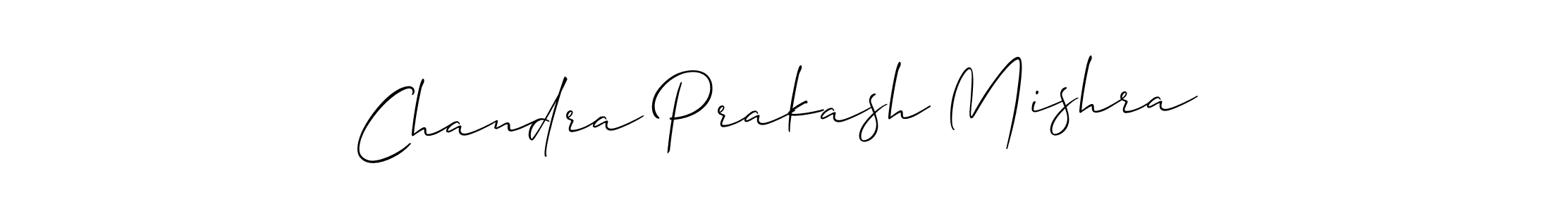 Also we have Chandra Prakash Mishra name is the best signature style. Create professional handwritten signature collection using Allison_Script autograph style. Chandra Prakash Mishra signature style 2 images and pictures png
