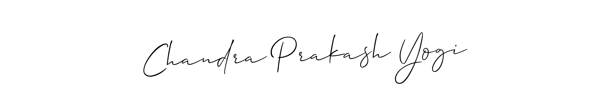 How to make Chandra Prakash Yogi signature? Allison_Script is a professional autograph style. Create handwritten signature for Chandra Prakash Yogi name. Chandra Prakash Yogi signature style 2 images and pictures png