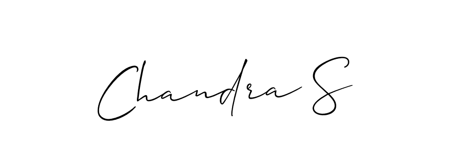 Chandra S stylish signature style. Best Handwritten Sign (Allison_Script) for my name. Handwritten Signature Collection Ideas for my name Chandra S. Chandra S signature style 2 images and pictures png