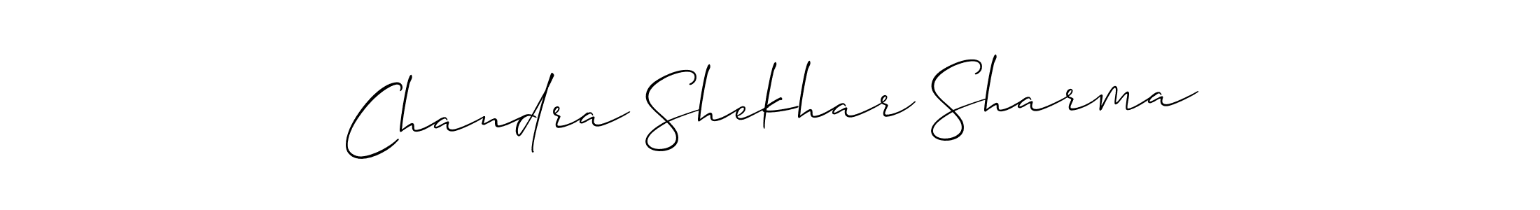 This is the best signature style for the Chandra Shekhar Sharma name. Also you like these signature font (Allison_Script). Mix name signature. Chandra Shekhar Sharma signature style 2 images and pictures png