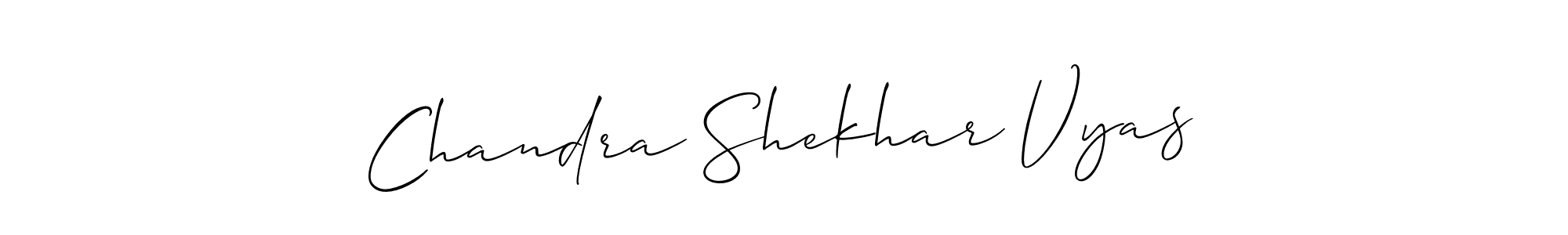 How to make Chandra Shekhar Vyas signature? Allison_Script is a professional autograph style. Create handwritten signature for Chandra Shekhar Vyas name. Chandra Shekhar Vyas signature style 2 images and pictures png