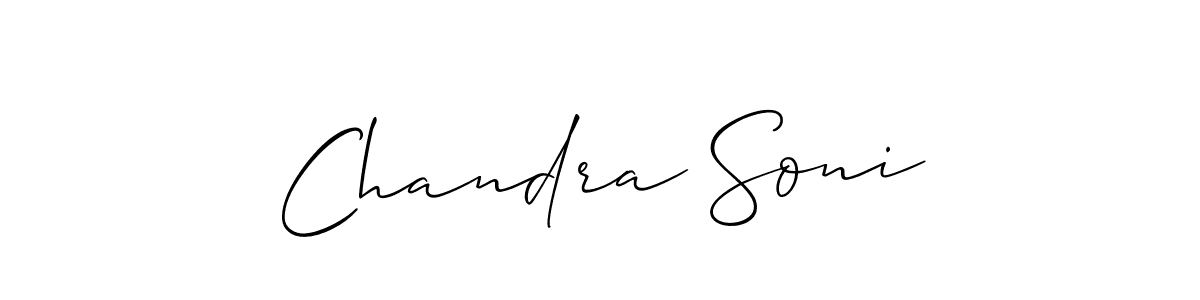 How to make Chandra Soni signature? Allison_Script is a professional autograph style. Create handwritten signature for Chandra Soni name. Chandra Soni signature style 2 images and pictures png