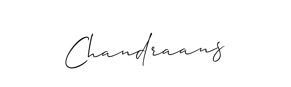 Create a beautiful signature design for name Chandraans. With this signature (Allison_Script) fonts, you can make a handwritten signature for free. Chandraans signature style 2 images and pictures png