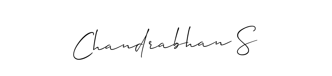 Allison_Script is a professional signature style that is perfect for those who want to add a touch of class to their signature. It is also a great choice for those who want to make their signature more unique. Get Chandrabhan S name to fancy signature for free. Chandrabhan S signature style 2 images and pictures png