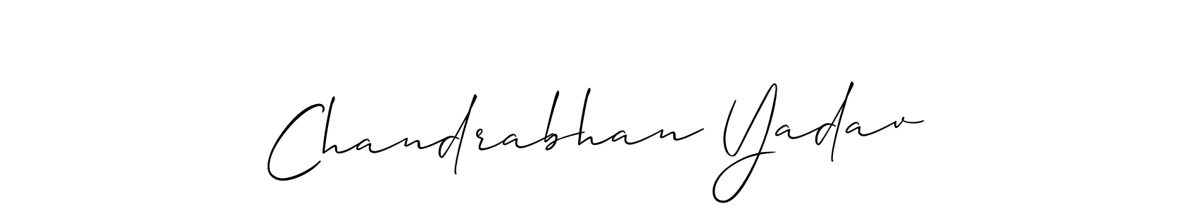 Allison_Script is a professional signature style that is perfect for those who want to add a touch of class to their signature. It is also a great choice for those who want to make their signature more unique. Get Chandrabhan Yadav name to fancy signature for free. Chandrabhan Yadav signature style 2 images and pictures png