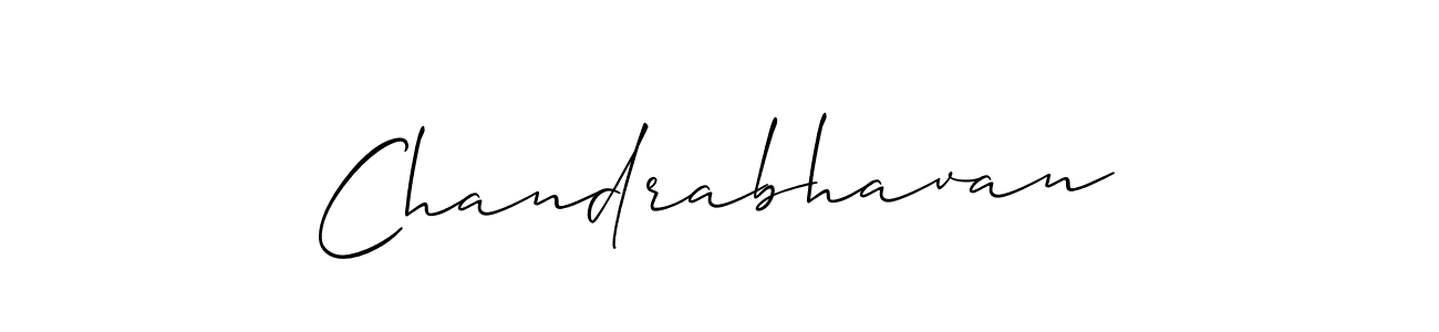 Make a beautiful signature design for name Chandrabhavan. With this signature (Allison_Script) style, you can create a handwritten signature for free. Chandrabhavan signature style 2 images and pictures png