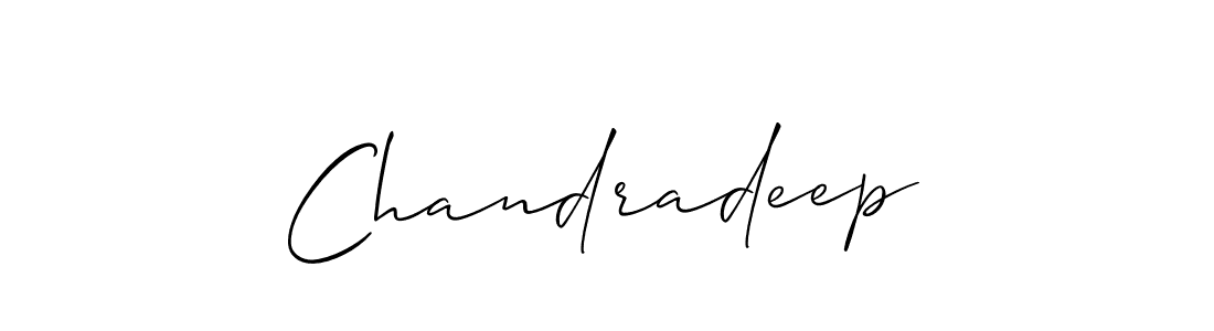 The best way (Allison_Script) to make a short signature is to pick only two or three words in your name. The name Chandradeep include a total of six letters. For converting this name. Chandradeep signature style 2 images and pictures png