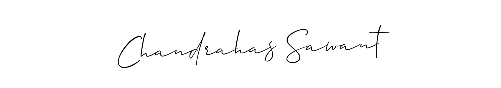 Use a signature maker to create a handwritten signature online. With this signature software, you can design (Allison_Script) your own signature for name Chandrahas Sawant. Chandrahas Sawant signature style 2 images and pictures png