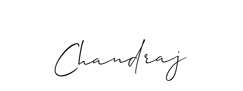 Design your own signature with our free online signature maker. With this signature software, you can create a handwritten (Allison_Script) signature for name Chandraj. Chandraj signature style 2 images and pictures png