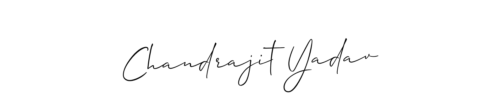 Also You can easily find your signature by using the search form. We will create Chandrajit Yadav name handwritten signature images for you free of cost using Allison_Script sign style. Chandrajit Yadav signature style 2 images and pictures png