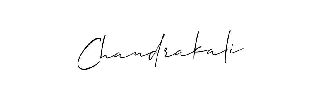 Design your own signature with our free online signature maker. With this signature software, you can create a handwritten (Allison_Script) signature for name Chandrakali. Chandrakali signature style 2 images and pictures png