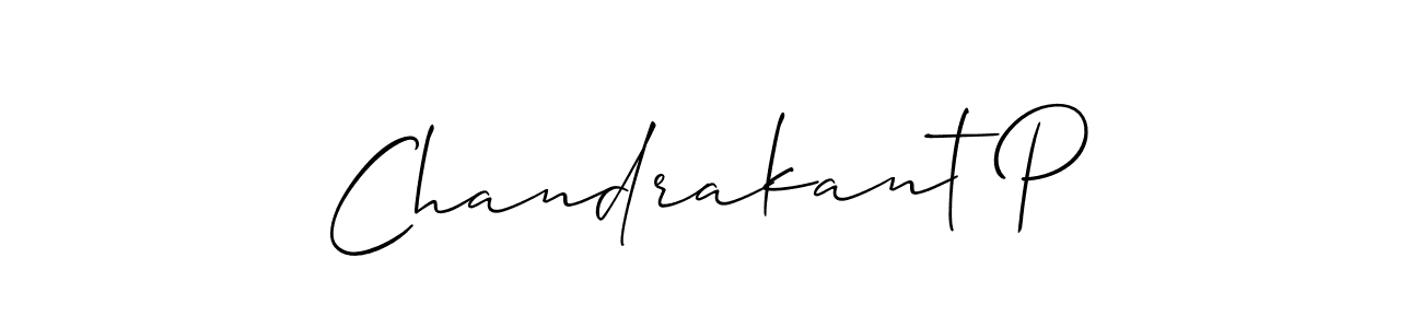 Similarly Allison_Script is the best handwritten signature design. Signature creator online .You can use it as an online autograph creator for name Chandrakant P. Chandrakant P signature style 2 images and pictures png