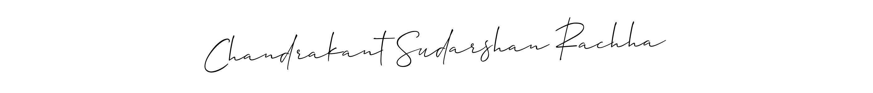 Make a beautiful signature design for name Chandrakant Sudarshan Rachha. With this signature (Allison_Script) style, you can create a handwritten signature for free. Chandrakant Sudarshan Rachha signature style 2 images and pictures png