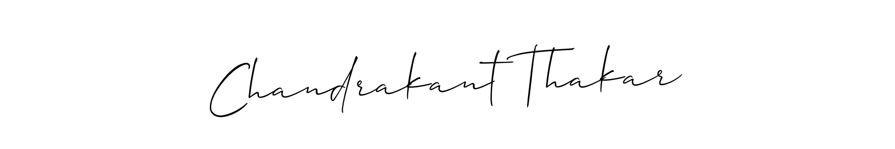 Use a signature maker to create a handwritten signature online. With this signature software, you can design (Allison_Script) your own signature for name Chandrakant Thakar. Chandrakant Thakar signature style 2 images and pictures png