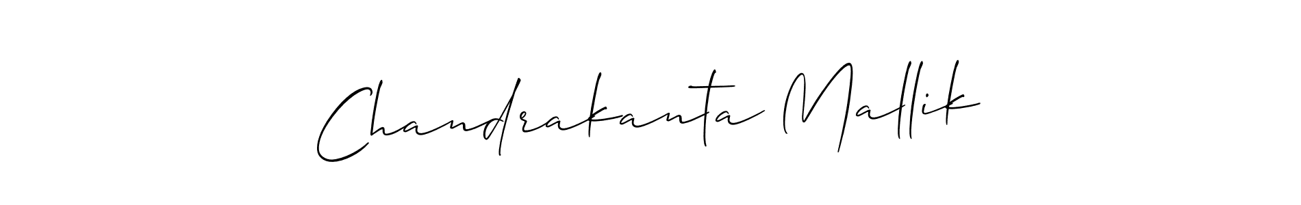 Allison_Script is a professional signature style that is perfect for those who want to add a touch of class to their signature. It is also a great choice for those who want to make their signature more unique. Get Chandrakanta Mallik name to fancy signature for free. Chandrakanta Mallik signature style 2 images and pictures png