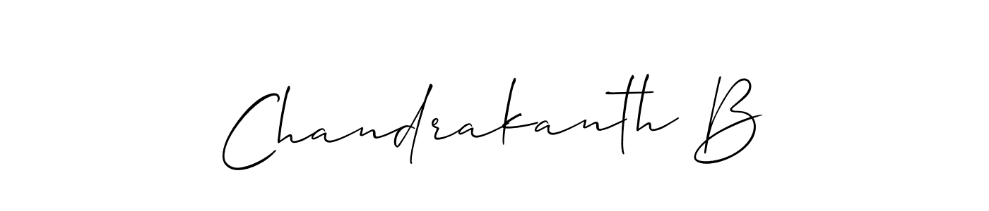 Chandrakanth B stylish signature style. Best Handwritten Sign (Allison_Script) for my name. Handwritten Signature Collection Ideas for my name Chandrakanth B. Chandrakanth B signature style 2 images and pictures png