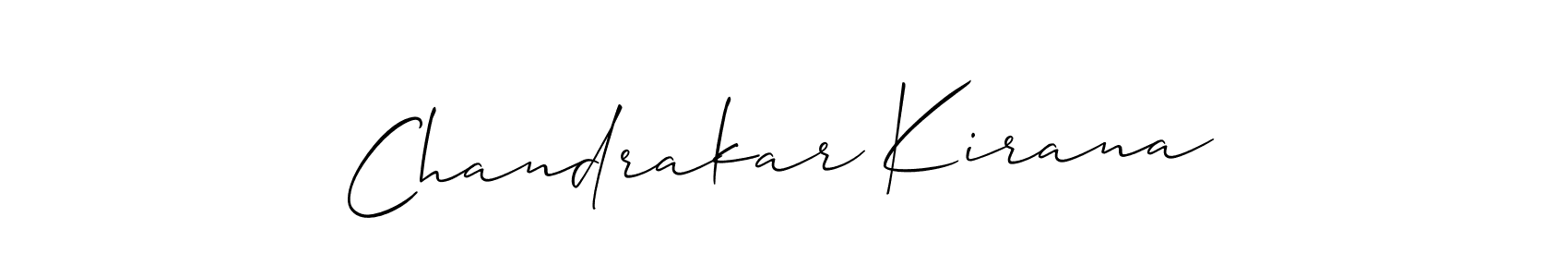 You should practise on your own different ways (Allison_Script) to write your name (Chandrakar Kirana) in signature. don't let someone else do it for you. Chandrakar Kirana signature style 2 images and pictures png