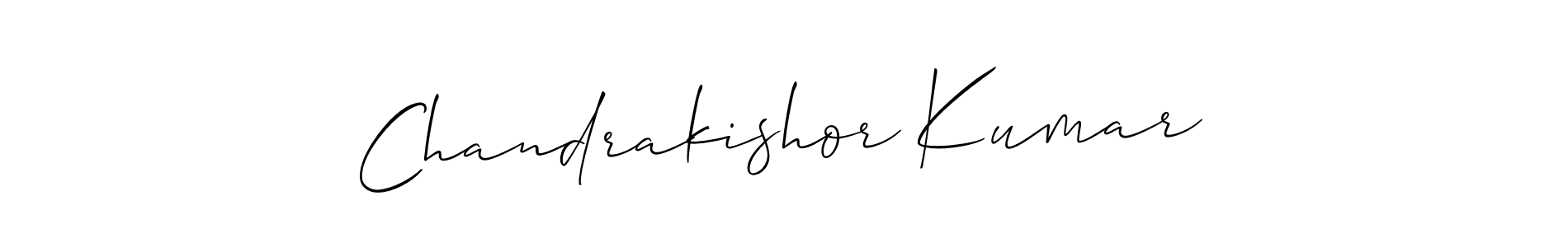 This is the best signature style for the Chandrakishor Kumar name. Also you like these signature font (Allison_Script). Mix name signature. Chandrakishor Kumar signature style 2 images and pictures png