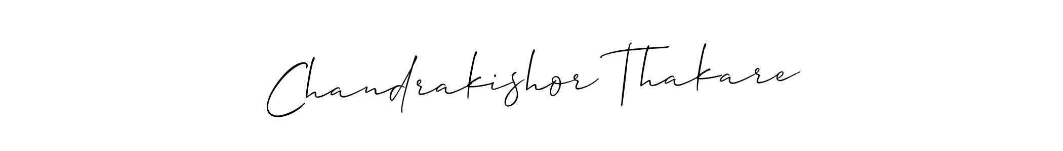 The best way (Allison_Script) to make a short signature is to pick only two or three words in your name. The name Chandrakishor Thakare include a total of six letters. For converting this name. Chandrakishor Thakare signature style 2 images and pictures png