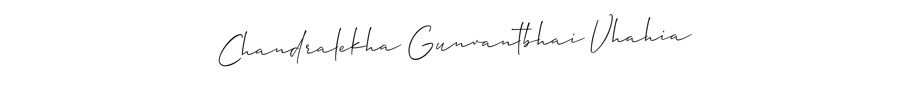 How to Draw Chandralekha Gunvantbhai Vhahia signature style? Allison_Script is a latest design signature styles for name Chandralekha Gunvantbhai Vhahia. Chandralekha Gunvantbhai Vhahia signature style 2 images and pictures png