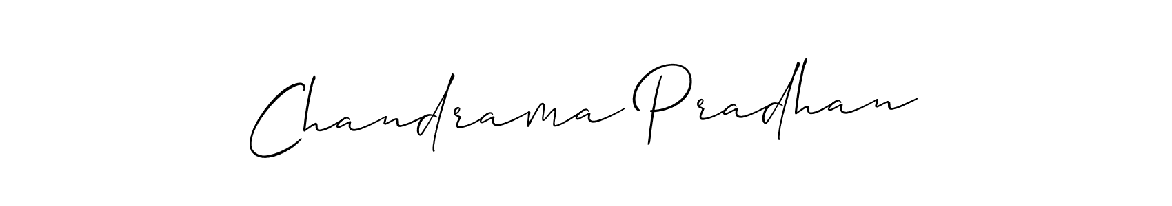 Similarly Allison_Script is the best handwritten signature design. Signature creator online .You can use it as an online autograph creator for name Chandrama Pradhan. Chandrama Pradhan signature style 2 images and pictures png