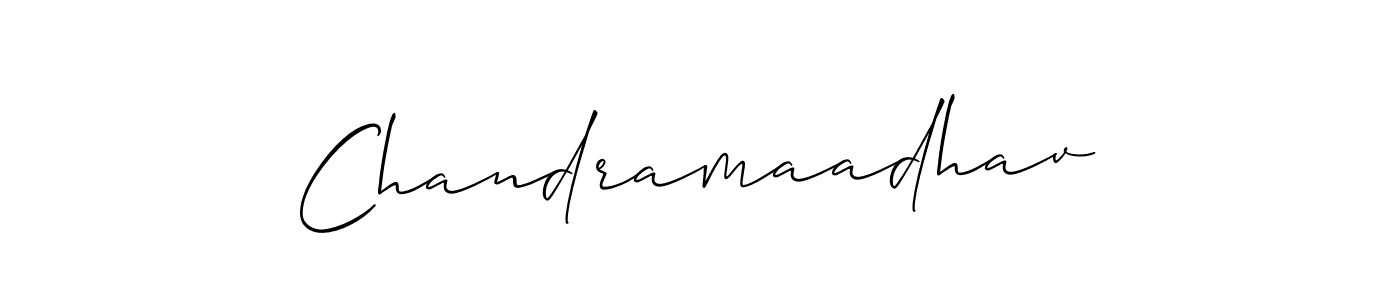 Make a beautiful signature design for name Chandramaadhav. With this signature (Allison_Script) style, you can create a handwritten signature for free. Chandramaadhav signature style 2 images and pictures png