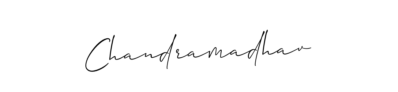 How to make Chandramadhav signature? Allison_Script is a professional autograph style. Create handwritten signature for Chandramadhav name. Chandramadhav signature style 2 images and pictures png