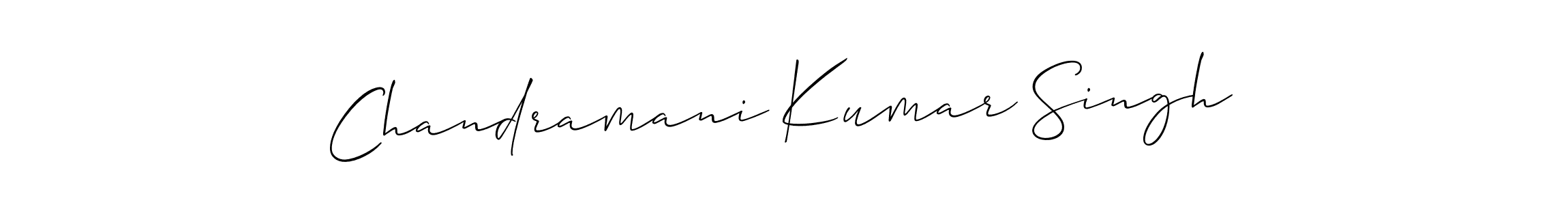 Make a short Chandramani Kumar Singh signature style. Manage your documents anywhere anytime using Allison_Script. Create and add eSignatures, submit forms, share and send files easily. Chandramani Kumar Singh signature style 2 images and pictures png