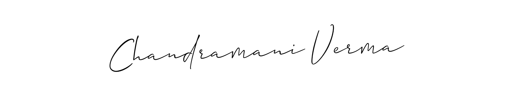 Use a signature maker to create a handwritten signature online. With this signature software, you can design (Allison_Script) your own signature for name Chandramani Verma. Chandramani Verma signature style 2 images and pictures png