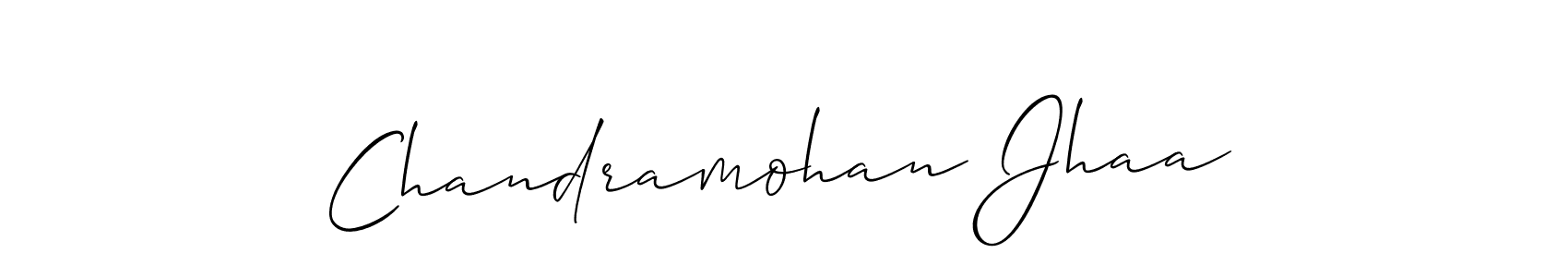 The best way (Allison_Script) to make a short signature is to pick only two or three words in your name. The name Chandramohan Jhaa include a total of six letters. For converting this name. Chandramohan Jhaa signature style 2 images and pictures png