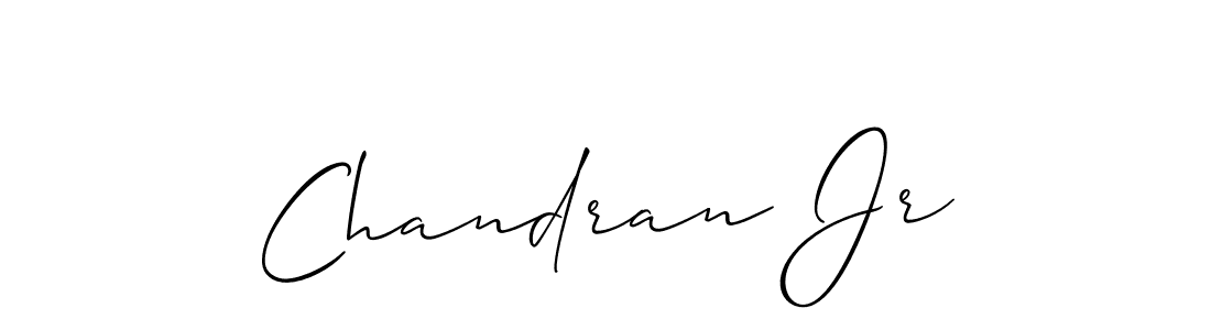 Use a signature maker to create a handwritten signature online. With this signature software, you can design (Allison_Script) your own signature for name Chandran Jr. Chandran Jr signature style 2 images and pictures png