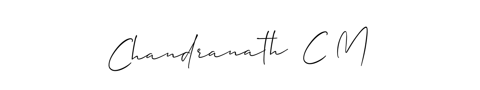 This is the best signature style for the Chandranath  C M name. Also you like these signature font (Allison_Script). Mix name signature. Chandranath  C M signature style 2 images and pictures png