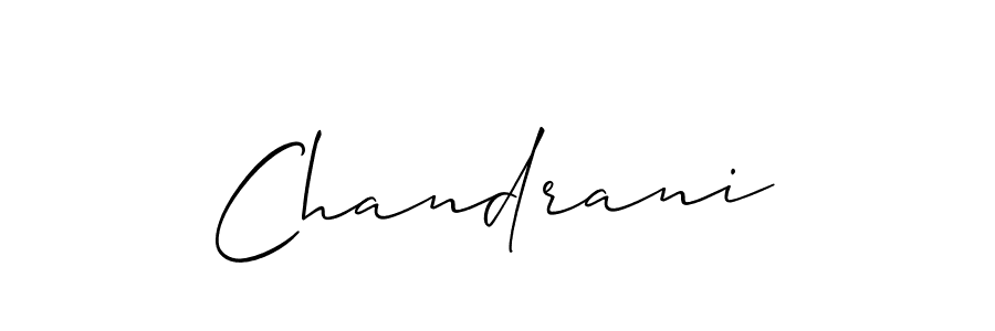 Chandrani stylish signature style. Best Handwritten Sign (Allison_Script) for my name. Handwritten Signature Collection Ideas for my name Chandrani. Chandrani signature style 2 images and pictures png