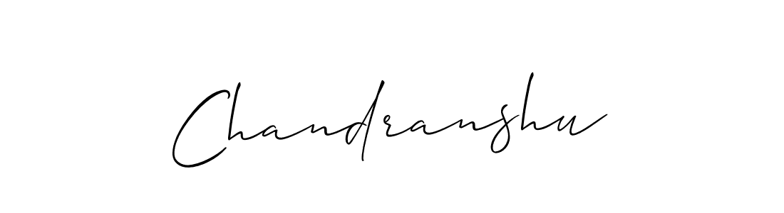 Use a signature maker to create a handwritten signature online. With this signature software, you can design (Allison_Script) your own signature for name Chandranshu. Chandranshu signature style 2 images and pictures png