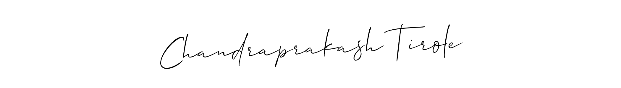 if you are searching for the best signature style for your name Chandraprakash Tirole. so please give up your signature search. here we have designed multiple signature styles  using Allison_Script. Chandraprakash Tirole signature style 2 images and pictures png